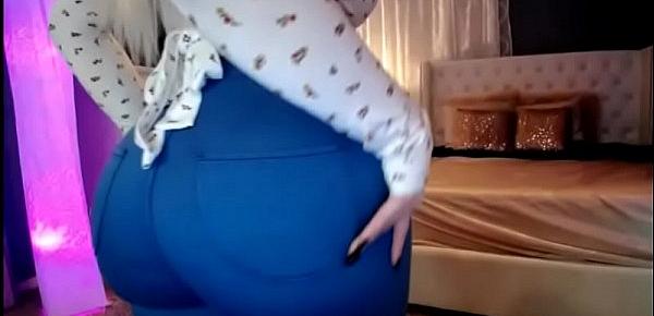  Huge Ass in Tight Blue Pants